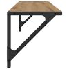 vidaXL Vegghyllur 2 pcs Artisan Eik 80 x 25 x 25,5 cm Samsettur vi&eth;ur