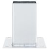 vidaXL Staðabotnar Ferkantaðir 4 stk 81x81 mm Galvaniseruðu Stál