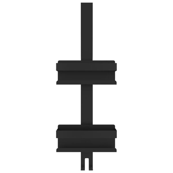 vidaXL Upphengt Sturtubox Matt Svart Burstað 304 Ryðfrítt Stál