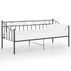 vidaXL Svefns&oacute;fagrind Sv&ouml;rt M&aacute;lmur 90x200 cm