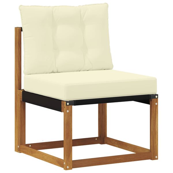 vidaXL &Uacute;ti s&oacute;fasett me&eth; p&uacute;&eth;i 9 pcs N&aacute;tt&uacute;rulegt og Krem