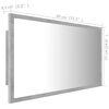 804928 vidaXL LED Bathroom Mirror Concrete Grey 80x8,5x37 cm Chipboard