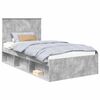 vidaXL Ramsv&iacute;k Steinsteypa gr&aacute; 100 x 200 cm Solid furuhikk
