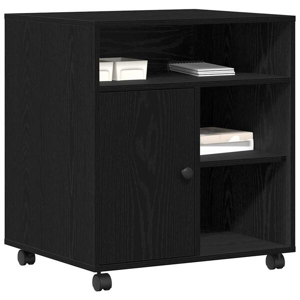 vidaXL Prentara standur Svört eik 60 x 50 x 67 cm Samsettur viður