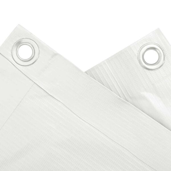 vidaXL Skj&oacute;lveggur &aacute; Svalir Hv&iacute;tur 700x120 cm PVC