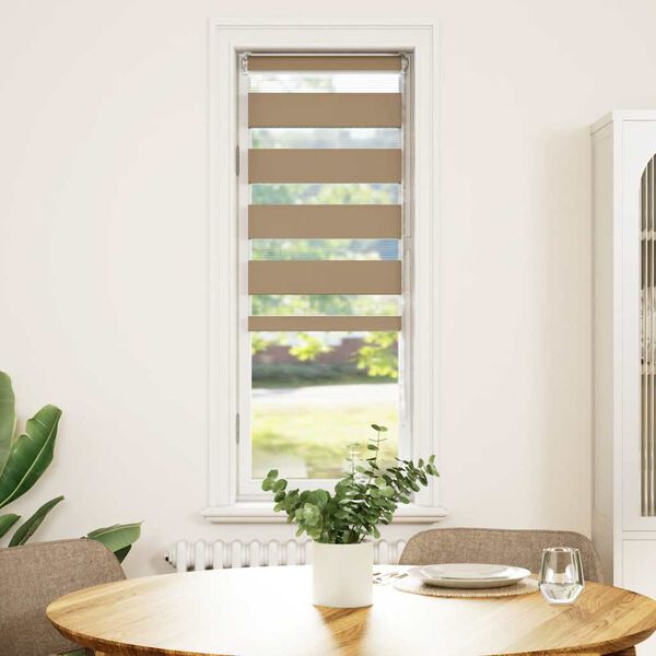 vidaXL Zebra Gard&iacute;na Sandbr&uacute;nt 50x150 cm Efni Breidd 45,9 cm P&oacute;l&yacute;ester