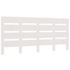 vidaXL Höfðagafl Hvítur 120x3x80 cm Gegnheil Fura