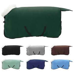 vidaXL Hrossateppa Fullkominn d&ouml;kkgr&aelig;nn 75 cm P&oacute;l&oacute;rafleece