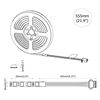 vidaXL LED strimill 4 pcs Svartur og gegnheill 45 x 0,8 x 0,3 cm