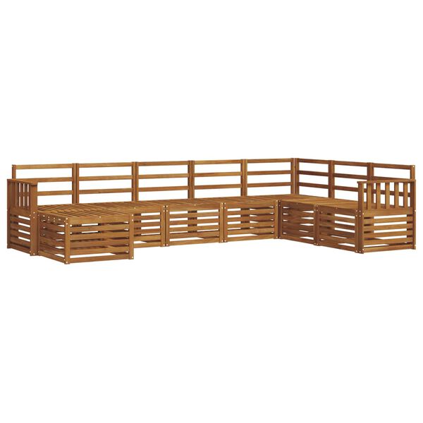 vidaXL S&oacute;fasett 8 pcs N&aacute;tt&uacute;rulegur Hrein akas&iacute;utr&eacute;