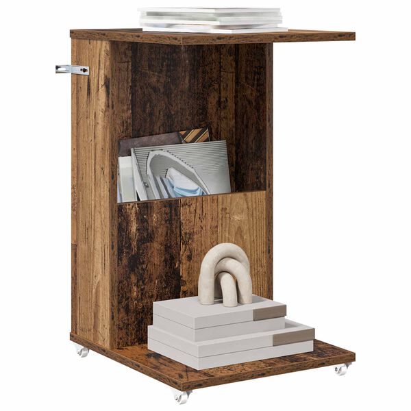 vidaXL Hli&eth;arbor&eth; Gamalt timbur 40 x 35 x 60 cm Samsettur vi&eth;ur