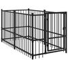 vidaXL Hundabyrgi Svart 193,5x97x100 cm St&aacute;l