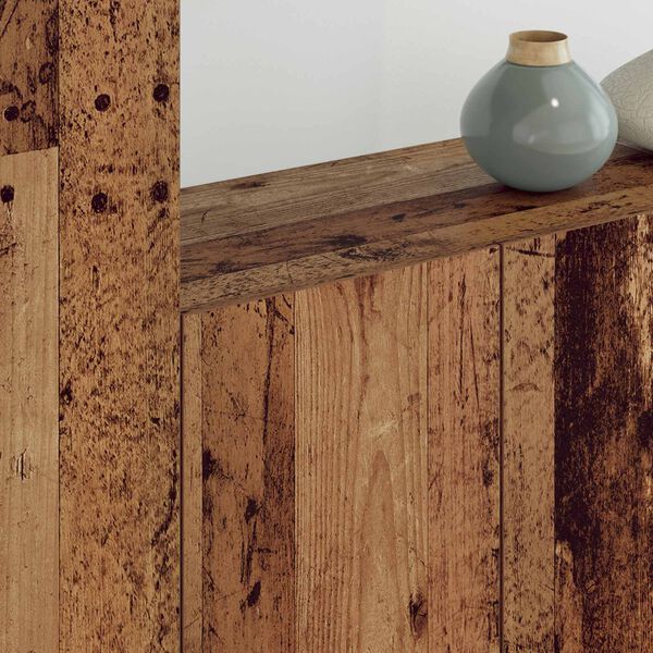 vidaXL Sj&oacute;nvarpsveggdeild Vegghengt 5 pcs Gamall vi&eth;ur Samsettur vi&eth;ur