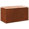 vidaXL Gar&eth;bekkur Rusty 80 x 40 x 43 cm Ve&eth;ra&eth; st&aacute;l