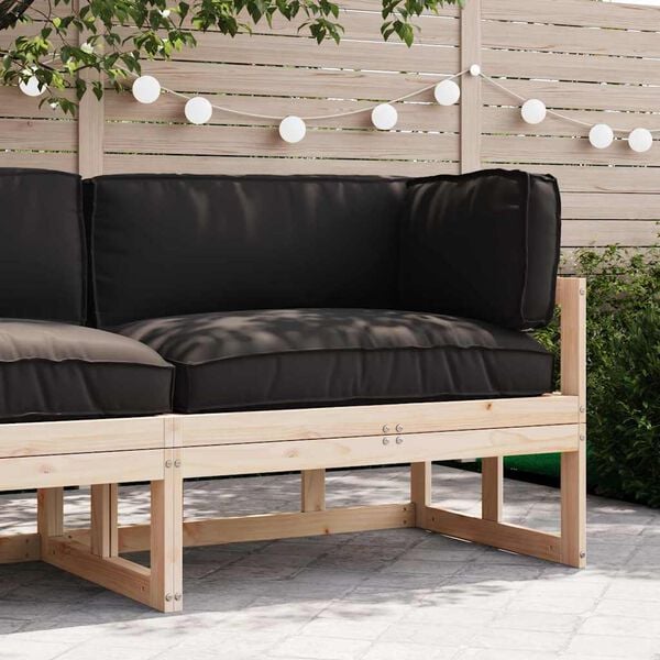 vidaXL P&uacute;&eth;asett &aacute; pall 3 pcs Svartur Oxford efni