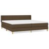vidaXL H&oacute;lfa&eth; Springr&uacute;m me&eth; D&yacute;nu D&ouml;kkbr&uacute;nt 200x200 cm Efni