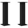 vidaXL Bl&oacute;mastandur 2 pcs Svartur Eik 30 x 30 x 95 cm Samsettur vi&eth;ur