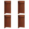 vidaXL Sniglafence 4 pcs Rusty 10 x 10 x 25 cm Ve&eth;ra&eth; st&aacute;l