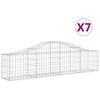 vidaXL Bogadregnir Grj&oacute;tkassar 7 stk. 200x30x40/60 cm Sinkh&uacute;&eth;a&eth; J&aacute;rn
