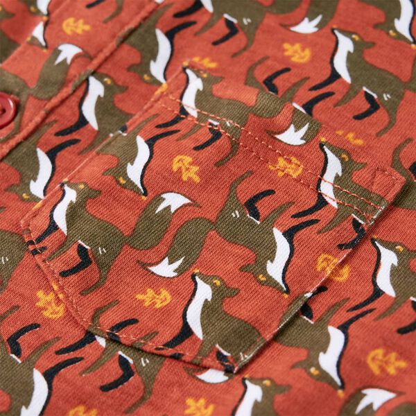 Barnaskyrta Ljós Ryðlitur 128