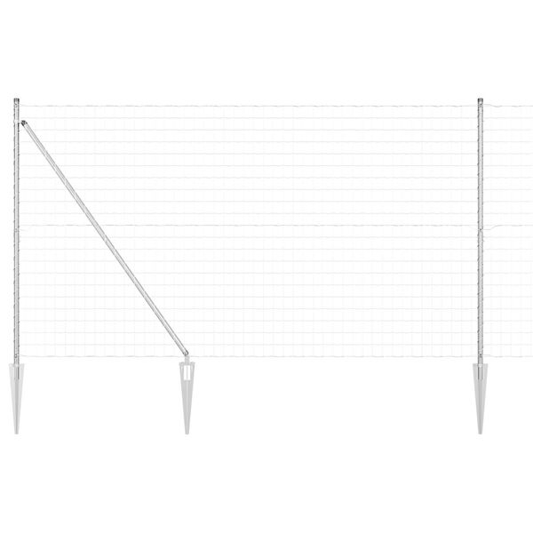 vidaXL Gir&eth;ing me&eth; p&oacute;st Silfur 1,5 x 10 m St&aacute;l