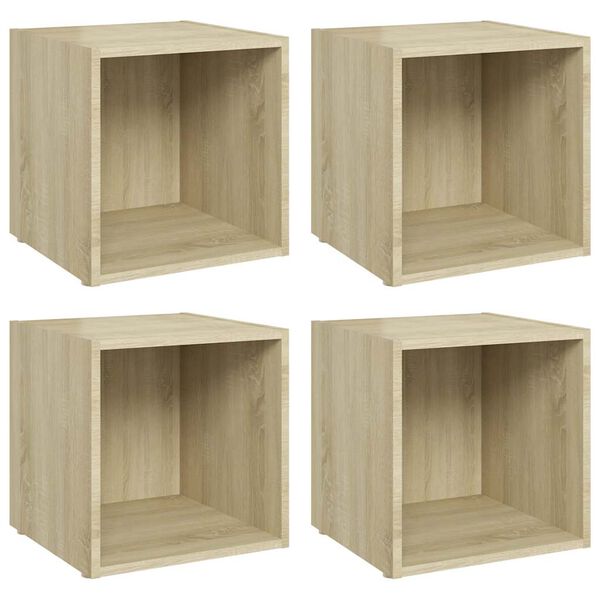 805509 vidaXL TV Cabinets 4 pcs Sonoma Oak 37x35x37 cm Chipboard