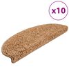 vidaXL Stigamottur 10 stk 65x21x4 cm beige h&aacute;lfhringlaga st&oacute;rar