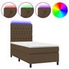 vidaXL H&oacute;lfa&eth; Springr&uacute;m me&eth; D&yacute;nu&LED D&ouml;kkbr&uacute;nn 80x200cm Tauefni