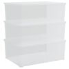 vidaXL Plastgeymslukassar 3 stk. 10 L Staflanlegir