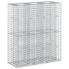 vidaXL Gabion h&aelig;kka&eth; r&uacute;m 2 pcs Silfur 130 x 50 x 150 cm