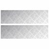 vidaXL Stigaplata R&eacute;tthyrningur 2 pcs Silfur 70 x 20 cm &Aacute;l