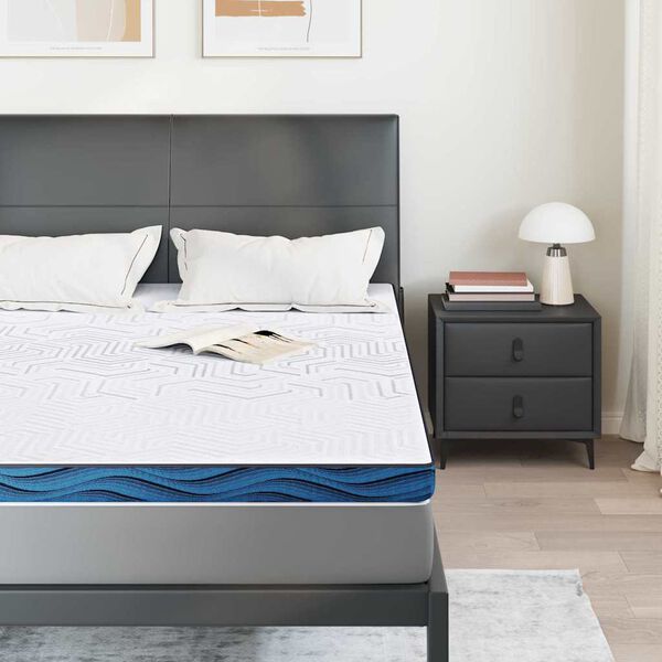 vidaXL D&yacute;nu toppur Hv&iacute;tt 140 x 200 cm Jacquard Efni