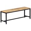 247814 vidaXL Bor&eth;stofubekkur 120 cm Solid gr&oacute;ft mang&oacute;vi&eth;ur