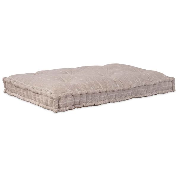 vidaXL Sofapúði Létt brúnt 120 x 80 x 12 cm dúkur