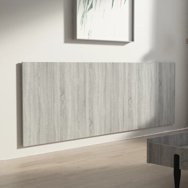 vidaXL Wall H&ouml;fu&eth;gafl Gr&aacute;ir Sonoma Eik 240x1,5x80 cm Engineered Wood