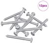 vidaXL H&uacute;sgagnaskr&uacute;fur 12 pcs Silfur M6 x 60 mm St&aacute;l