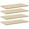 vidaXL B&oacute;kahillur 4 stk. Sonoma Eik 60x30x1,5 cm Sp&oacute;naplata