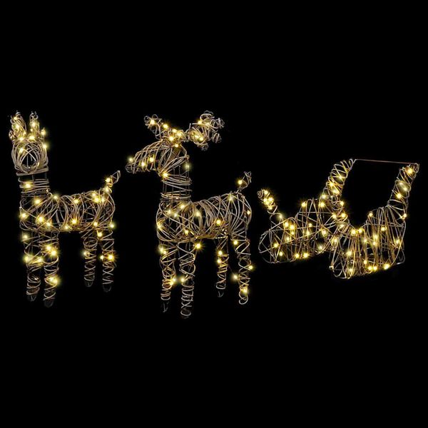 vidaXL Hreinrekka Draga Sle&eth;a Heitur hv&iacute;tur 53 x 28 x 33 cm Rattan