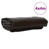 vidaXL D&yacute;na 650g / m&sup2; Br&uacute;nn 4 x 4 m Striga me&eth; PVC h&uacute;&eth;u
