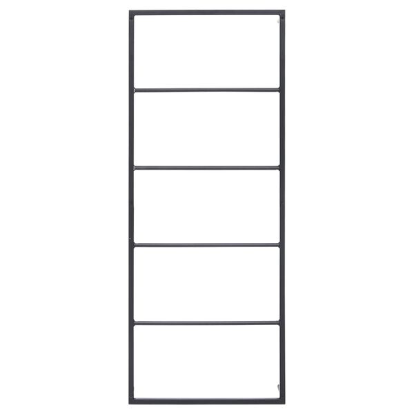 vidaXL Handklæðarekki Svört 45x10x115 cm Stál