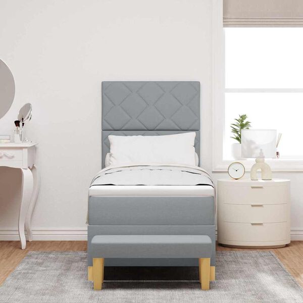 vidaXL Kassi vorinn r&uacute;m me&eth; d&yacute;nu Lj&oacute;sgr&aacute;tt 80 x 200 cm d&uacute;kur