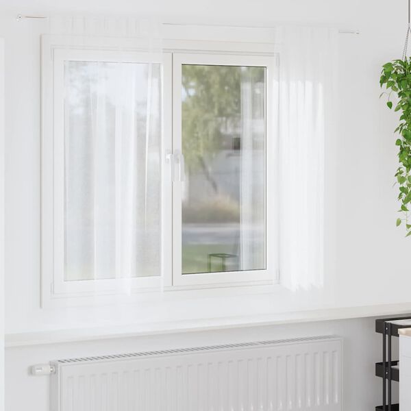 vidaXL Voile gard&iacute;na 2 pcs Hv&iacute;tt 175 x 140 cm P&oacute;l&yacute;ester