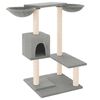 vidaXL Kattatr&eacute; me&eth; S&iacute;salkl&oacute;rustaurum Lj&oacute;sgr&aacute;tt 82 cm