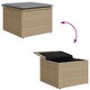 vidaXL Gar&eth;s&oacute;fa sett me&eth; p&uacute;&eth;i 4 pcs Beige og lj&oacute;sgr&aacute;r Poly Rattan