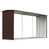 vidaXL Geymslusk&uacute;r fyrir Eldivi&eth; S&iacute;nkh&uacute;&eth;a&eth; st&aacute;l 330x92x153 cm Br&uacute;nn