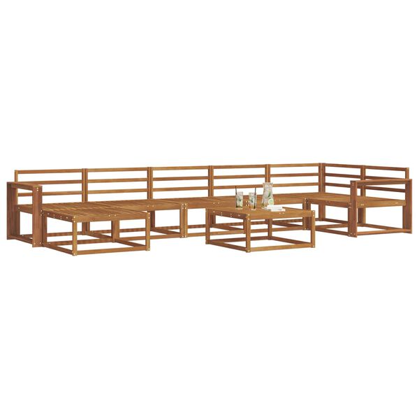 vidaXL &Uacute;ti s&oacute;fasett 8 pcs N&aacute;tt&uacute;rulegur Hrein akas&iacute;utr&eacute;