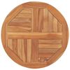 vidaXL Bor&eth;plata Gegnheill Tekkvi&eth;ur Hringlaga 2,5 cm 60 cm