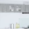 vidaXL Vegghengdur sk&aacute;pur me&eth; hur&eth; Gr&aacute;r Sonoma og hv&iacute;t 80 x 31 x 40 cm