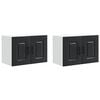 vidaXL Eldh&uacute;s sk&aacute;pur me&eth; geymslu Kalmar 2 pcs Svartur 60 x 31 x 40 cm
