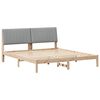 vidaXL Ramsv&iacute;k me&eth; h&ouml;fu&eth;gafl Br&uacute;nn 180 x 200 cm Solid furuhikk